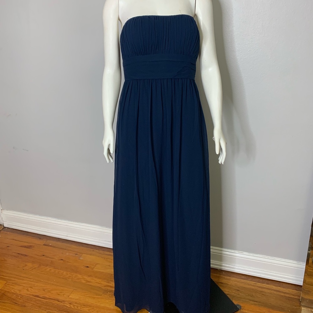 Bill Levkoff Formal gown | navy chiffon